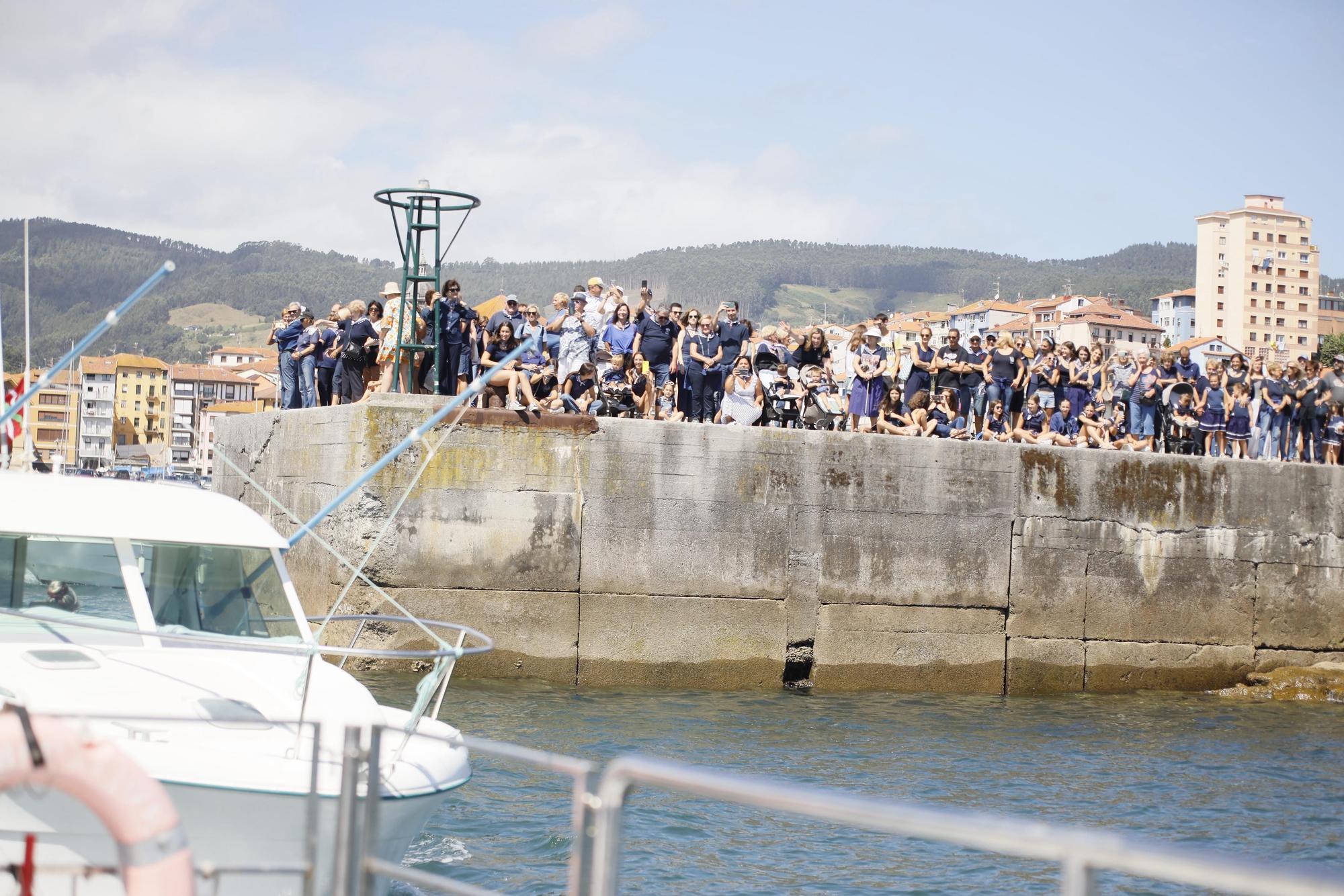 Bermeo cumple con la tradición en Madalenas: lanzamiento de la teja con un recuerdo especial para Palestina
