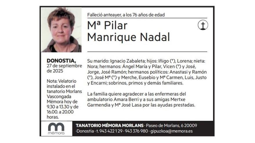 Mª Pilar Manrique Nadal