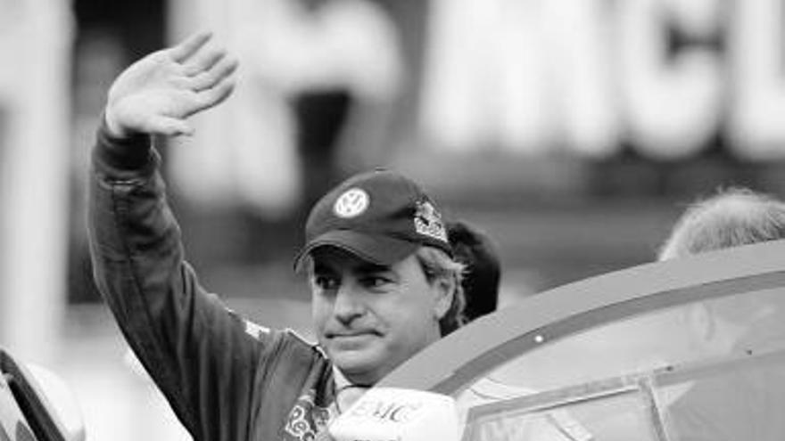 Carlos Sainz, antes de tomar la salida.