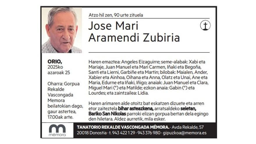Jose Mari Aramendi Zubiria
