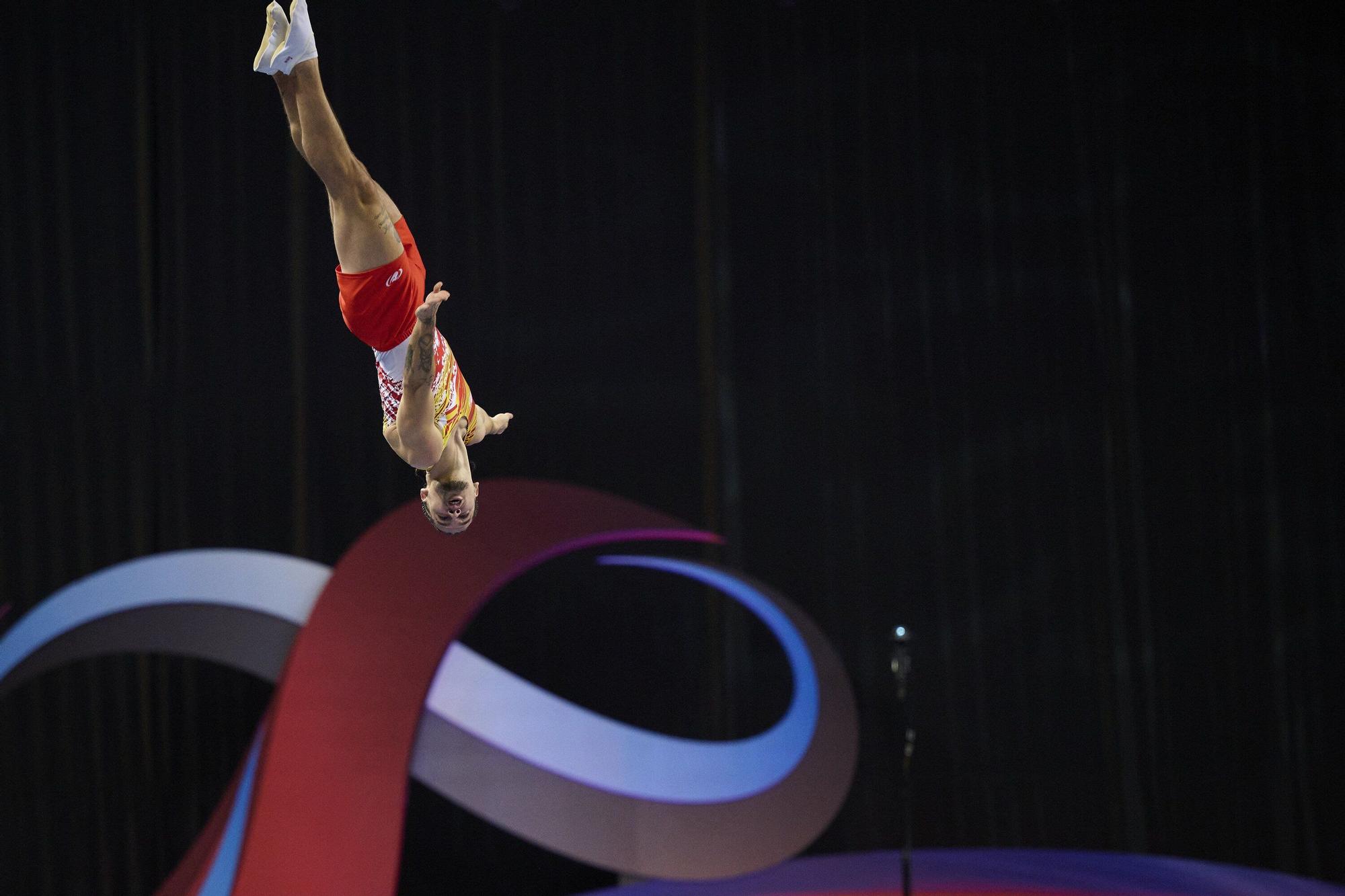 Las fotos más espectaculares del Mundial de gimnasia de trampolín en Pamplona
