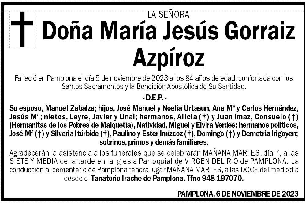 María Jesús Gorraiz Azpiroz