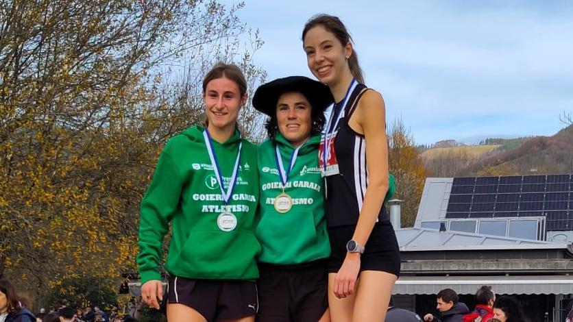 Ainhoa Sanz y Julen Terán, campeones de Gipuzkoa de cross