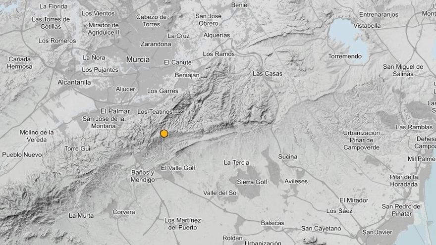 Murcia registra un terremoto de 2,6 grados de magnitud