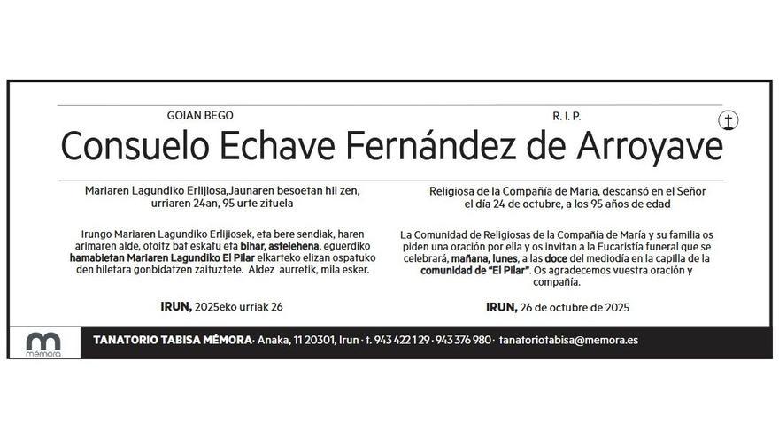 CONSUELO ECHAVE FERNANDEZ DE ARROYAVE