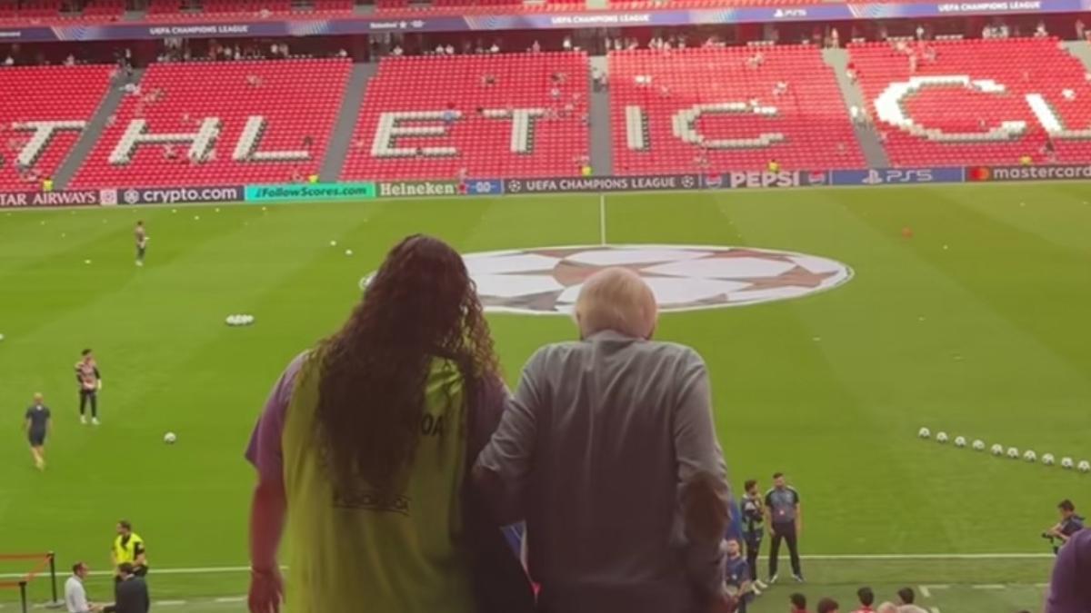 Fragmento del vídeo compartido por el Athletic