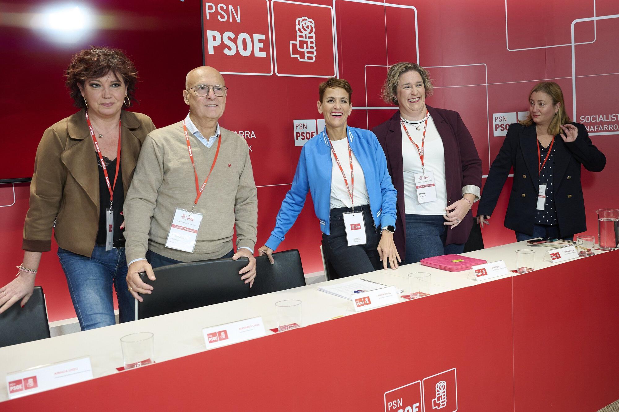 Fotos del Comité Regional del PSN-PSOE en Pamplona