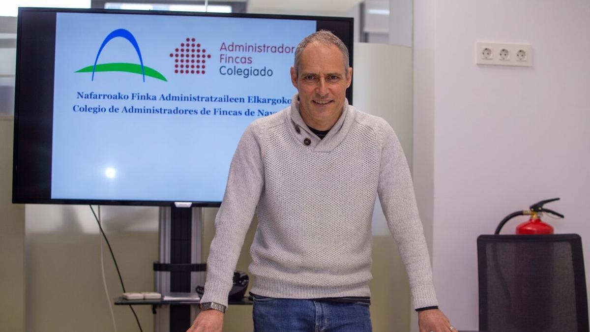 Peio Mendia, presidente del Colegio Oficial Administradores de Fincas