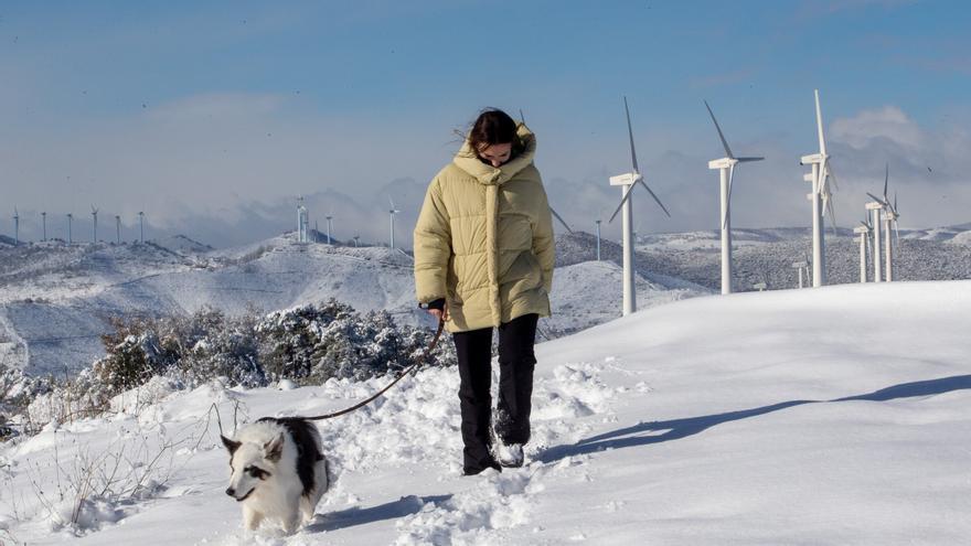 Las primeras nevadas en Navarra remiten tras cortar las autovías con  la CAV y cubrir la mitad norte