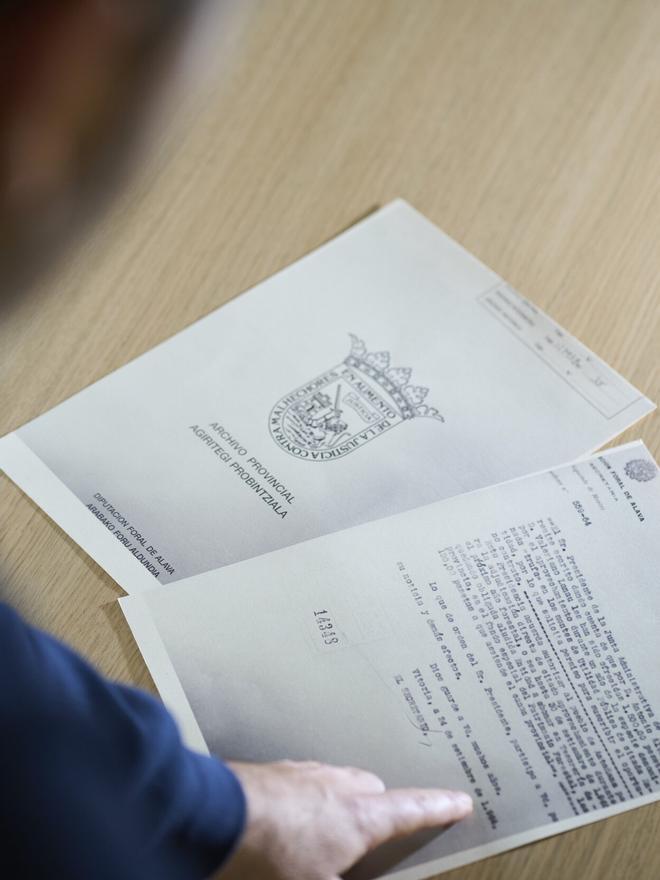 El documento de la Diputación de Álava que dio origen a la idea del documental.