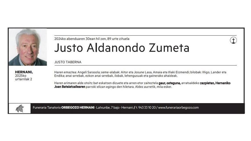 Justo Aldanondo Zumeta