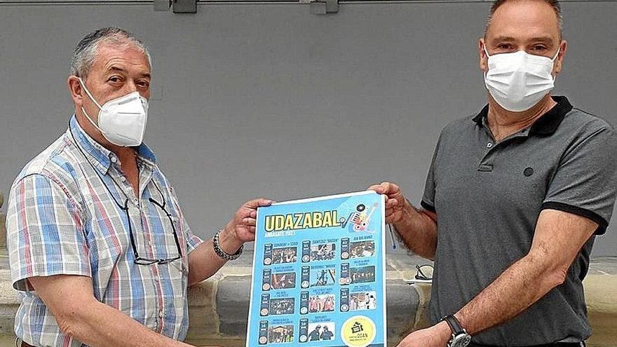 Juan Ramón Mendieta y Jon Garai, ayer en la presentación.