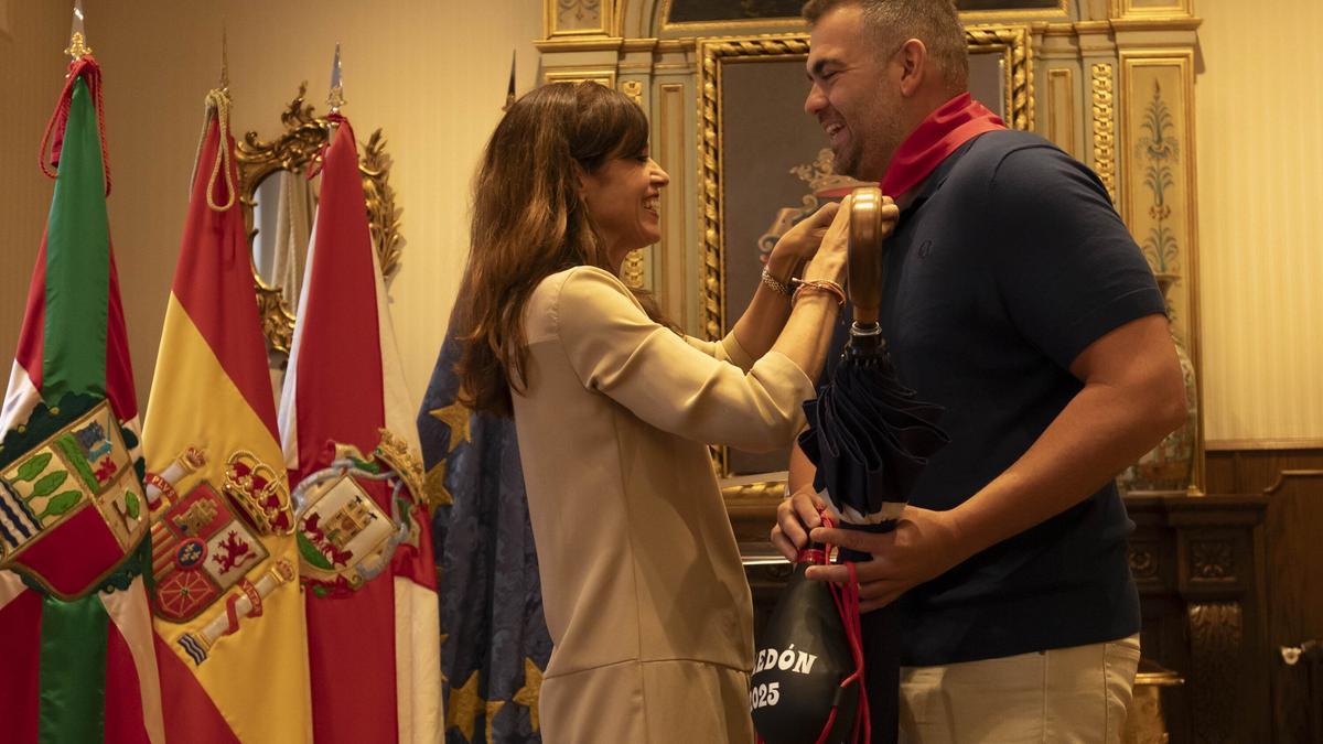 Maider Etxebarria e Iñaki Kerejazu, este viernes en el Ayuntamiento