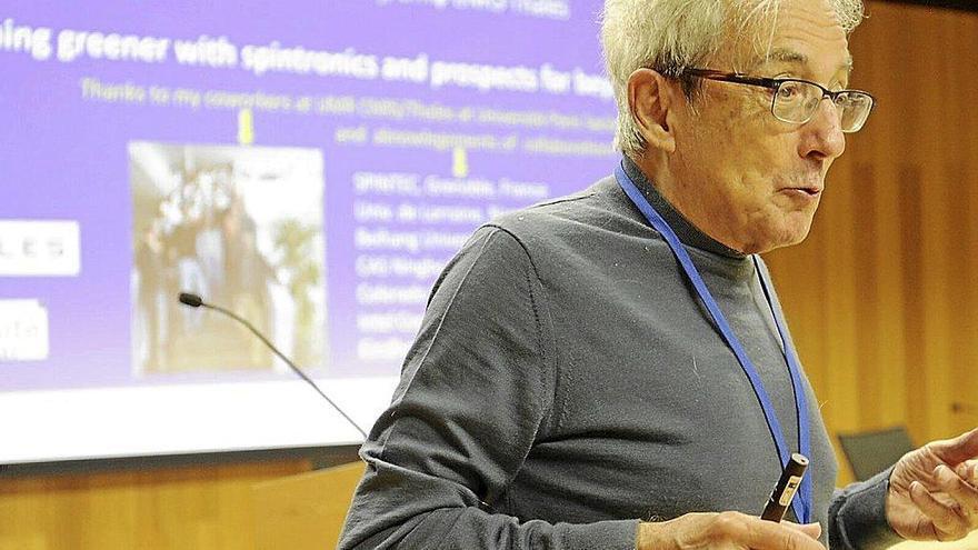 Albert Fert, en la conferencia de Nanomagnetismo