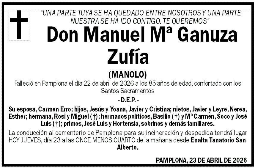 Manuel Mª Ganuza Zufía