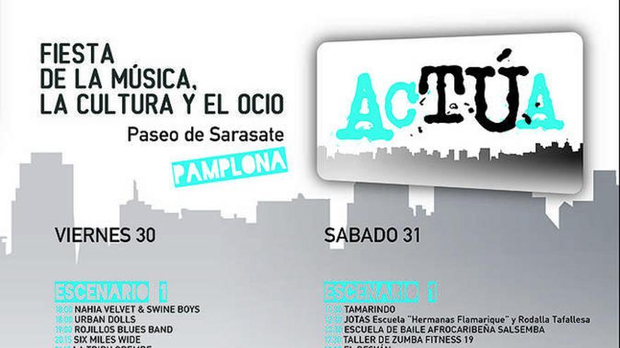 Cartel con el programa completo del Festival Actúa.