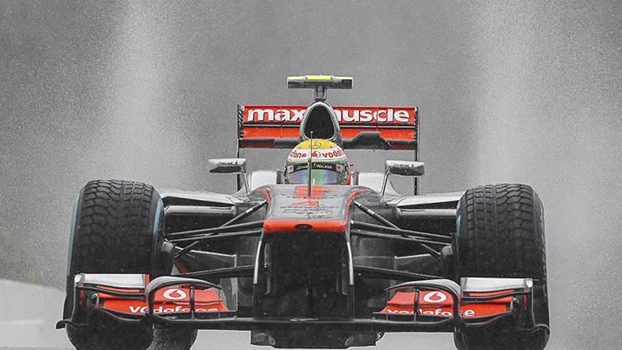 La lluvia se erige en la única protagonista del circuito belga