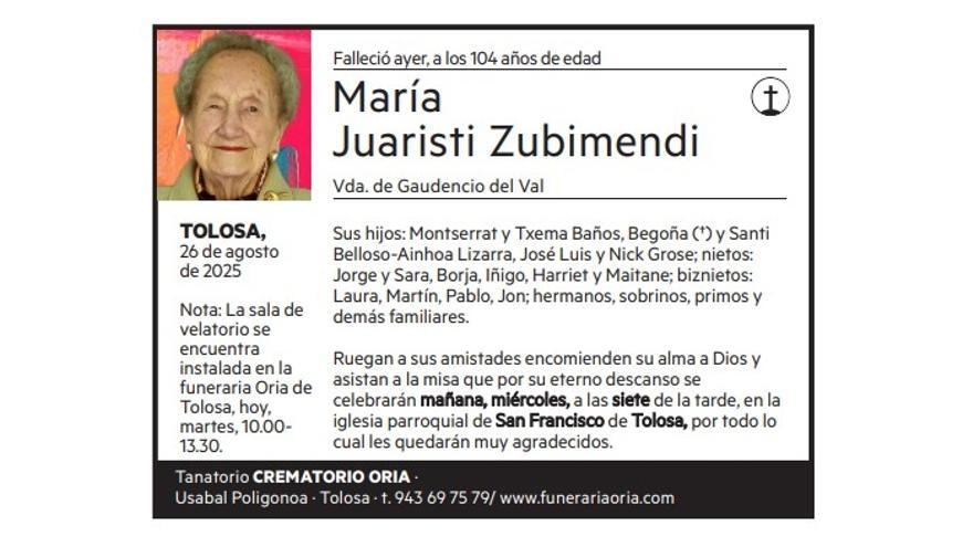 María Juaristi Zubimendi