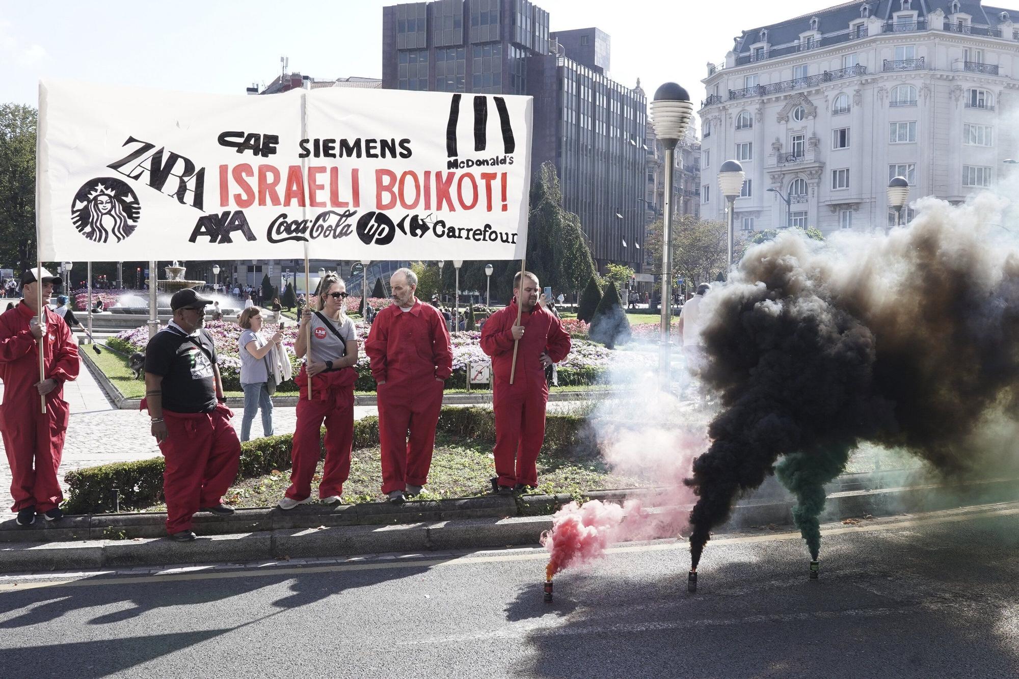 Miles de personas se manifiestan en Bilbao en apoyo al pueblo palestino