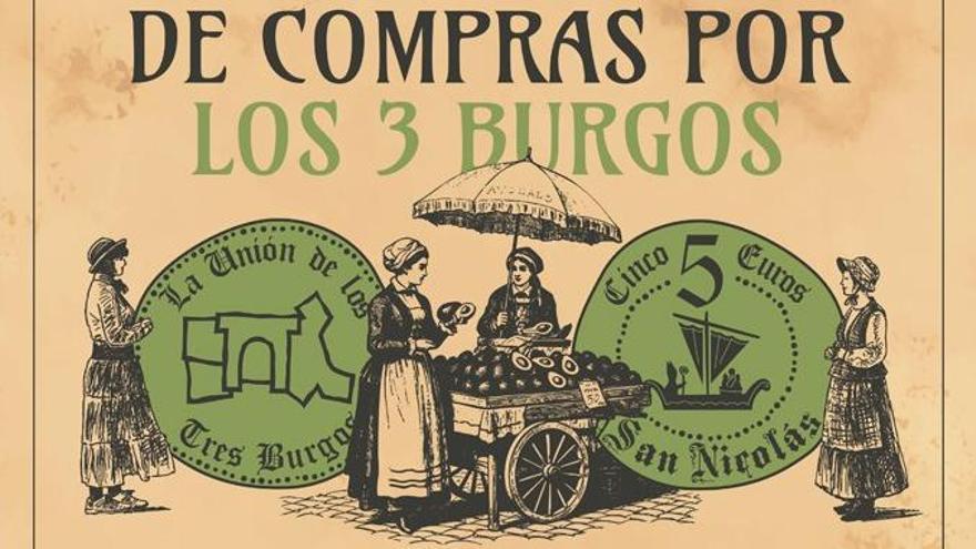 La campaña 'De compras por los tres burgos' entrega monedas conmemorativas de 5 euros por compras realizadas en Pamplona