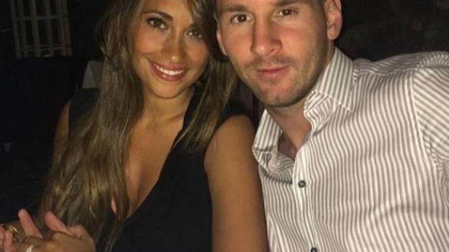 ELeo Messi y Antonella Roccuzzo.