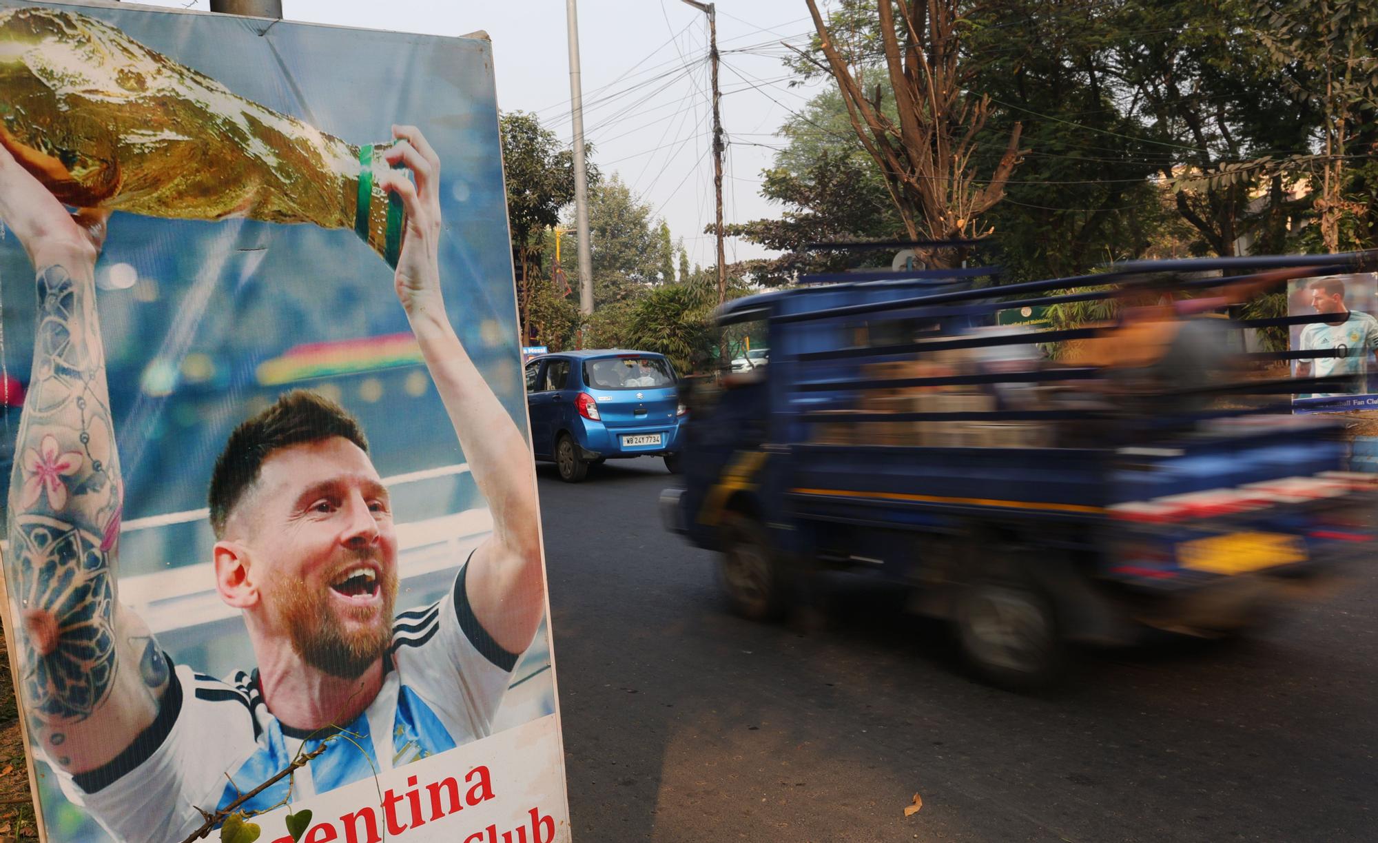 Imágenes de la visita de Messi a India