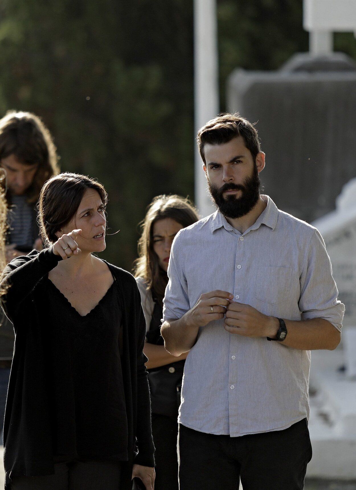 Imanol Rayo, en el rodaje de &#039;Hil kanpaiak&#039;.
