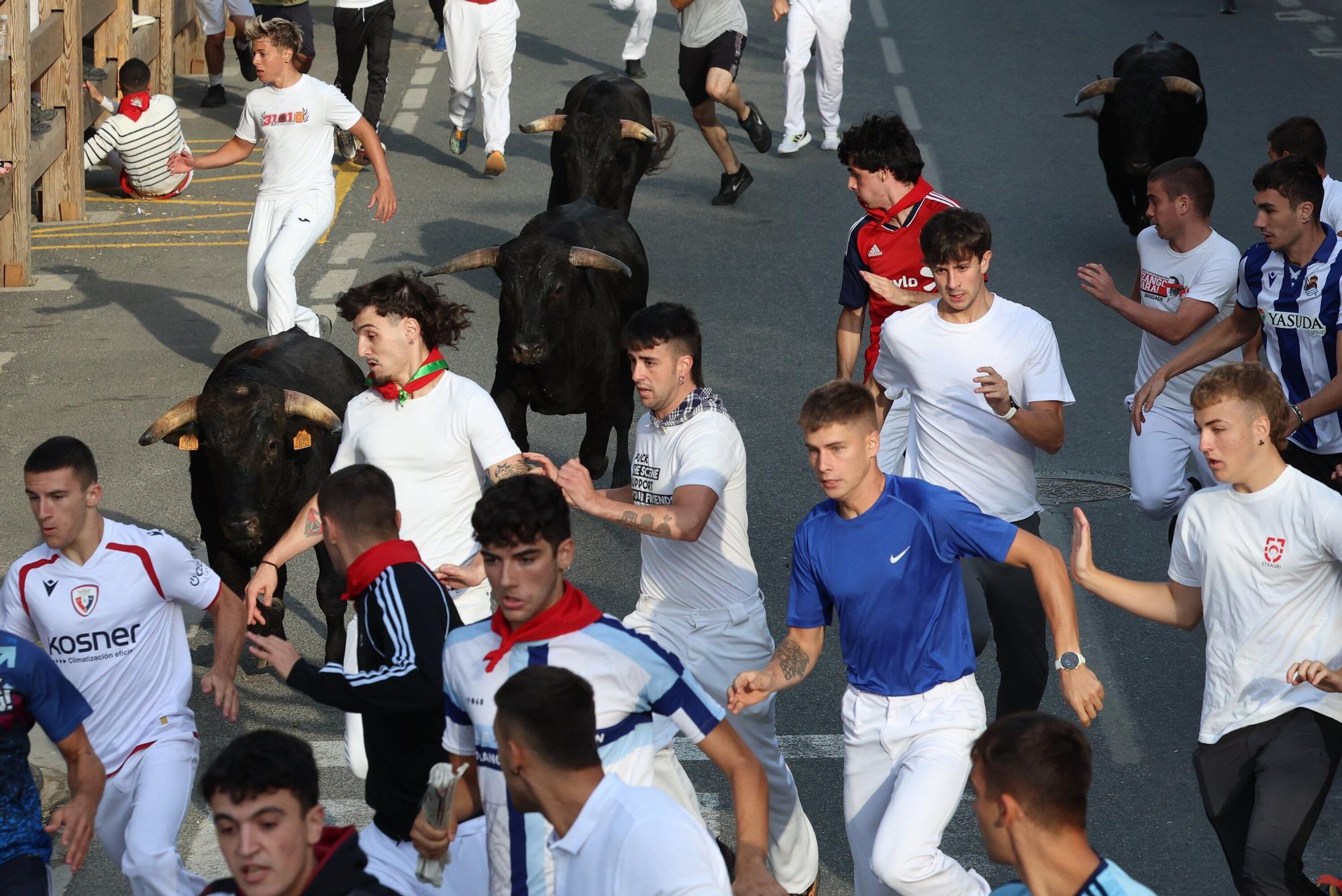 Fotos del cuarto encierro de fiestas de Tafalla 2025
