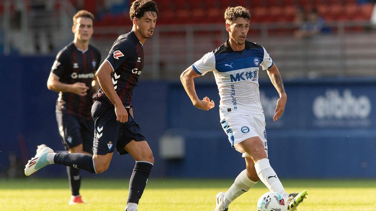 Antonio Blanco durante el partido frente al Eibar.
