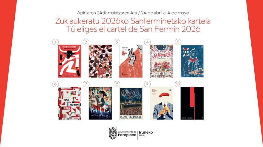 Cerca de 6.700 personas han elegido ya el cartel que quieren que represente las fiestas de San Fermín este año