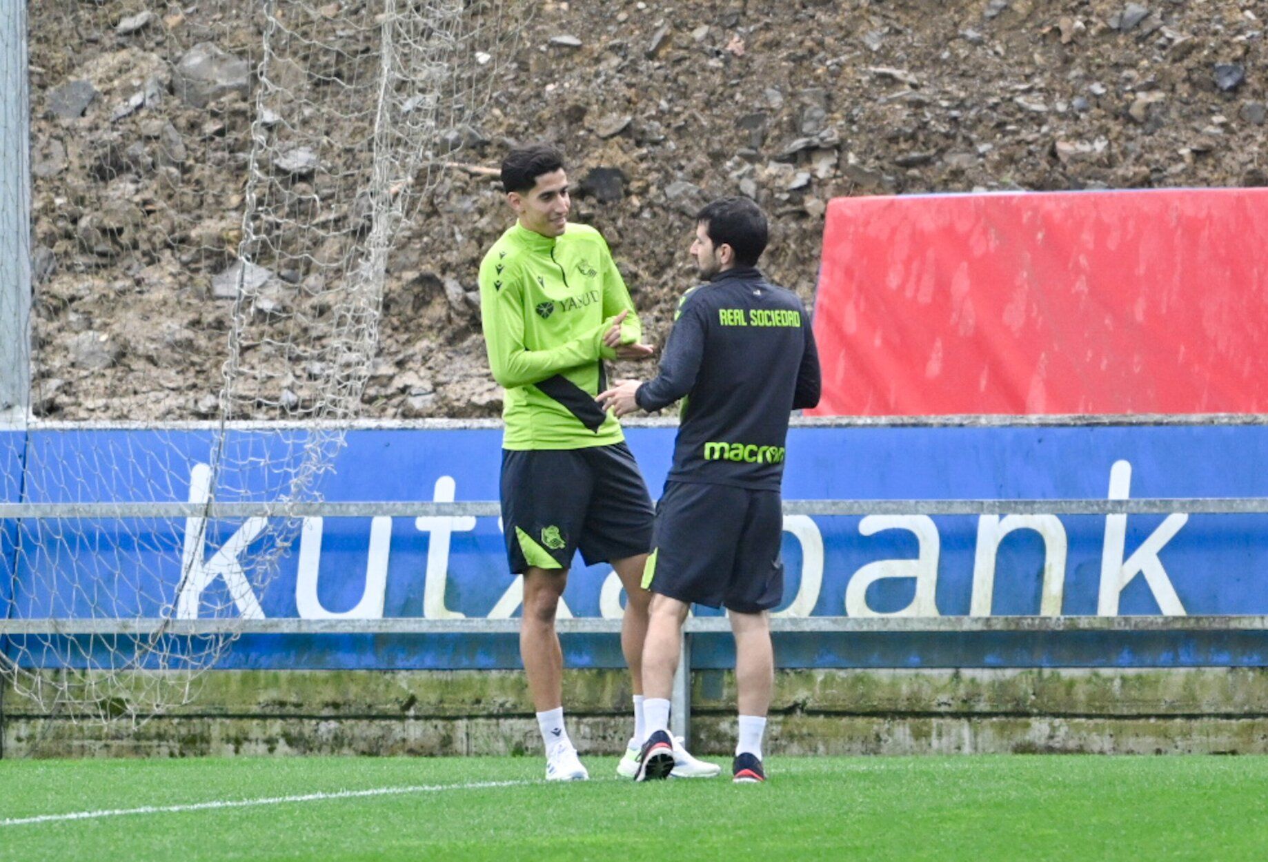 Entrenamiento antes de la semifinal en la Real y el Madrid