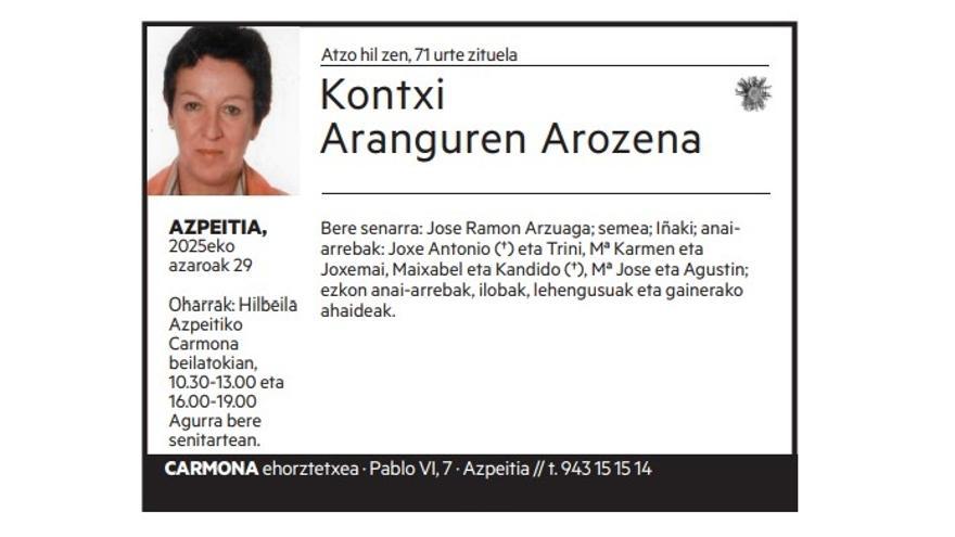 Kontxi Aranguren Arozena