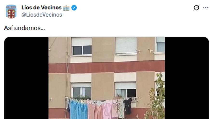 Tiende así la ropa y provoca un tremendo enfado en el vecindario y en las redes