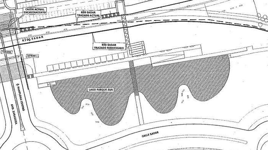 El río Sadar se desviará unos metros hacia el sur para culminar la urbanización de Arrosadía-Lezkairu.