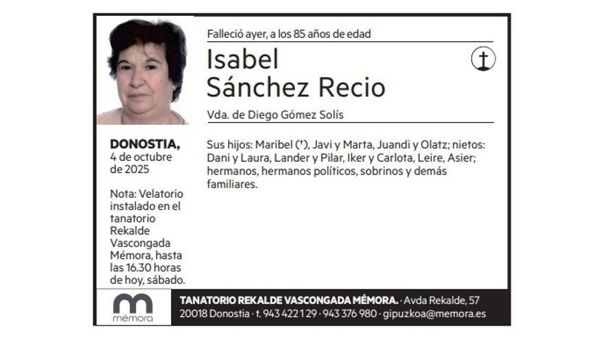 Isabel Sánchez Recio