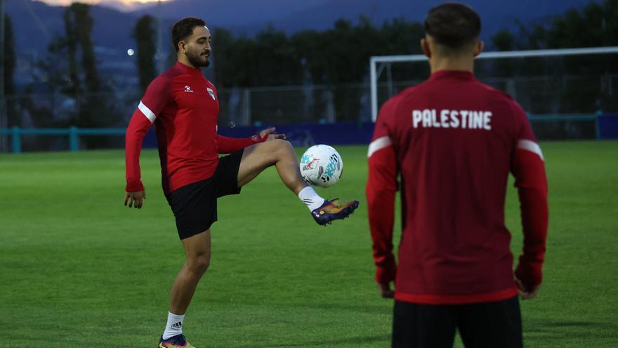 En imágenes: La selección de Palestina entrena en Sarriena