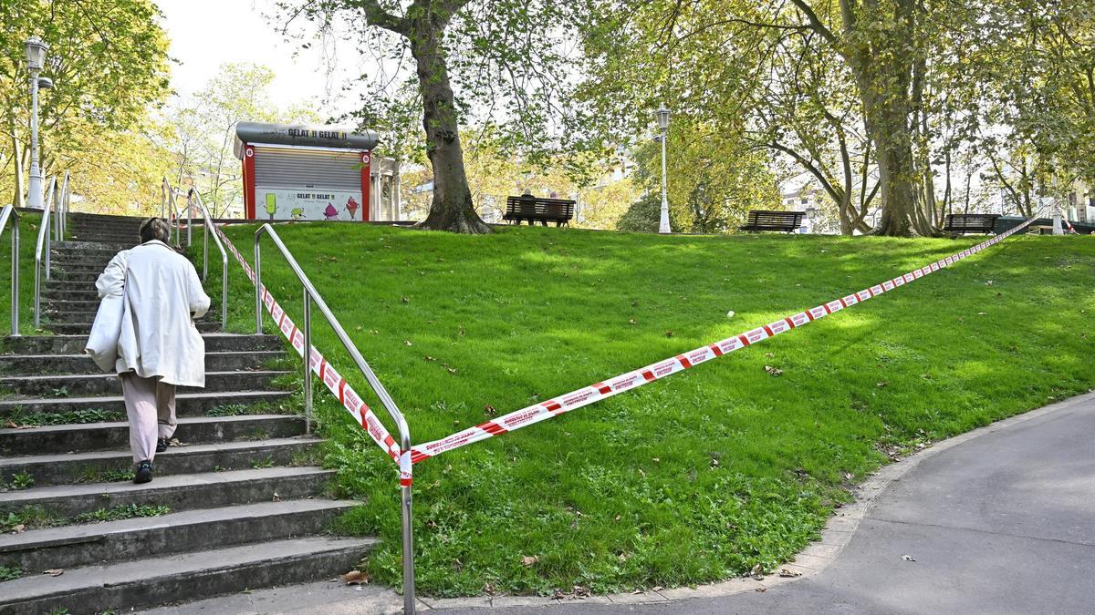 Zona acotada en el Parque Etxebarria