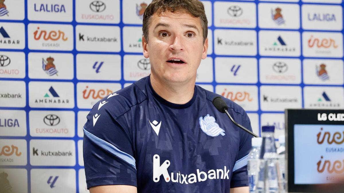 Jon Ansotegi, en una rueda de prensa