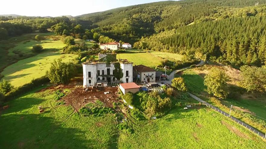 Vista aérea del palacio Hurtado de Amézaga.Foto: E. D.
