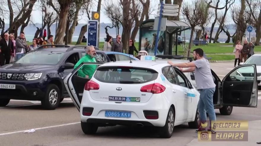 El surrealista incidente de tráfico entre un aficionado del Racing de Santander y un taxista
