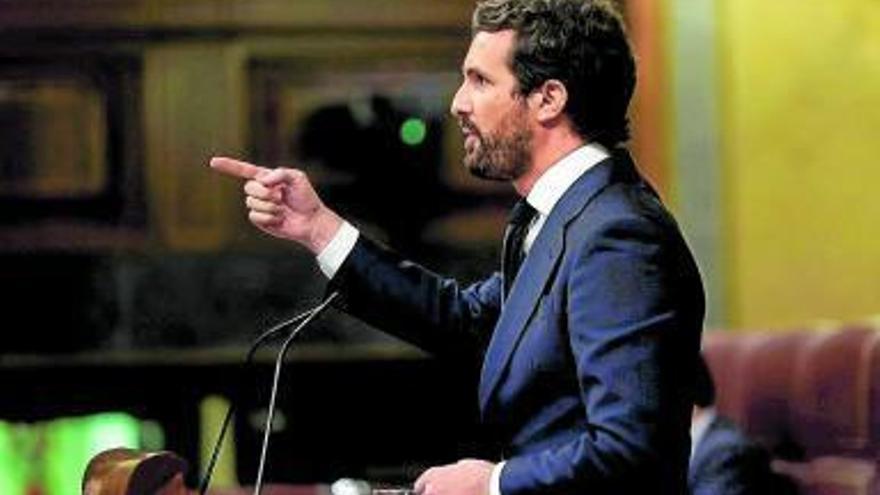 Pablo Casado, durante su intervención ayer en el Congreso. Foto: Efe