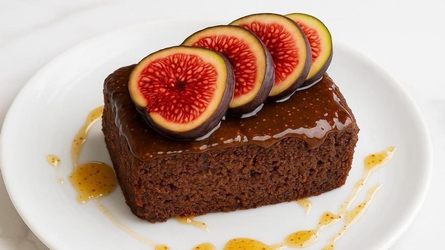 Receta para hacer en casa: bizcocho de chocolate con brevas