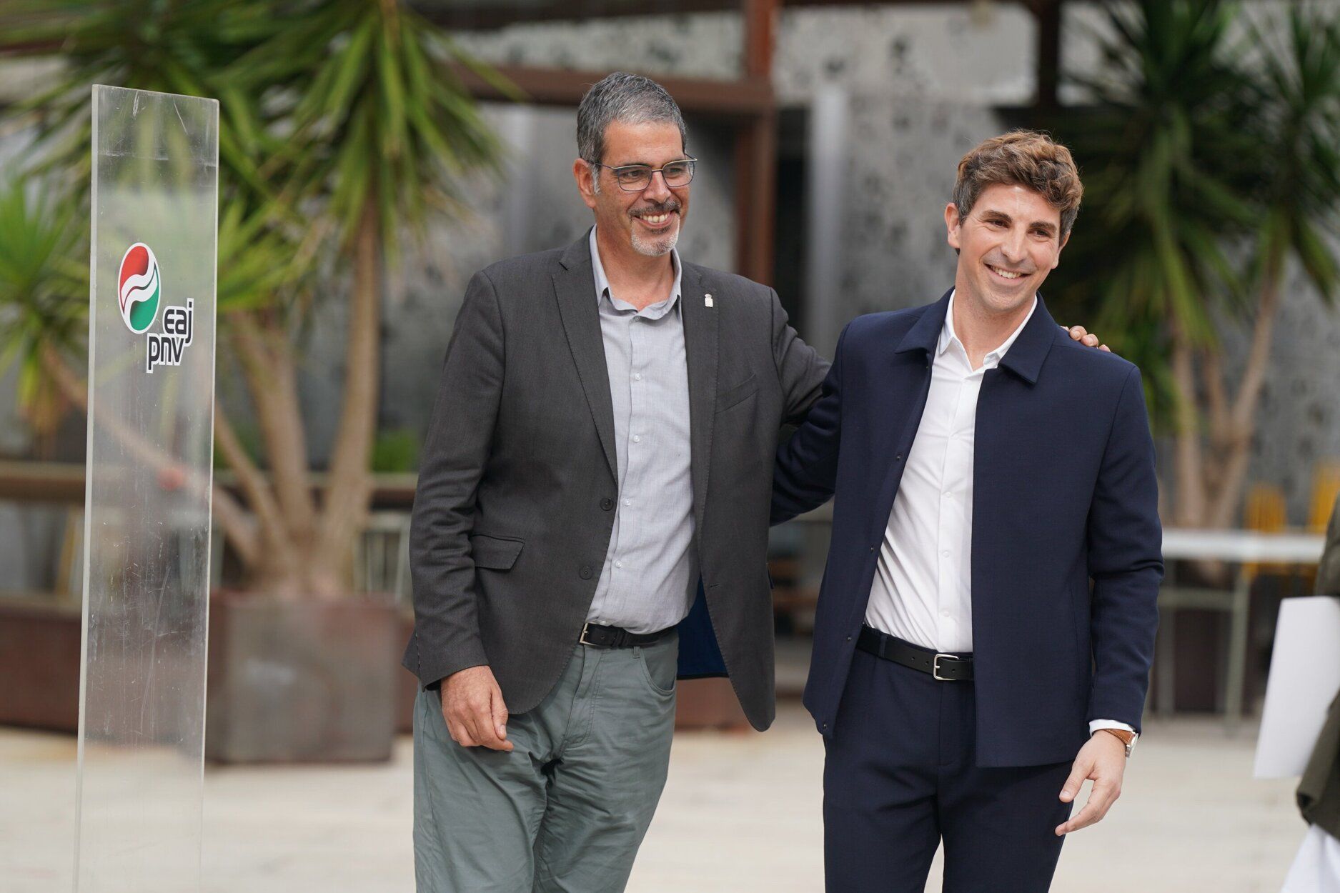 Eneko Goia y Jon Insausti, en la presentación de Insausti como candidato a alcalde
