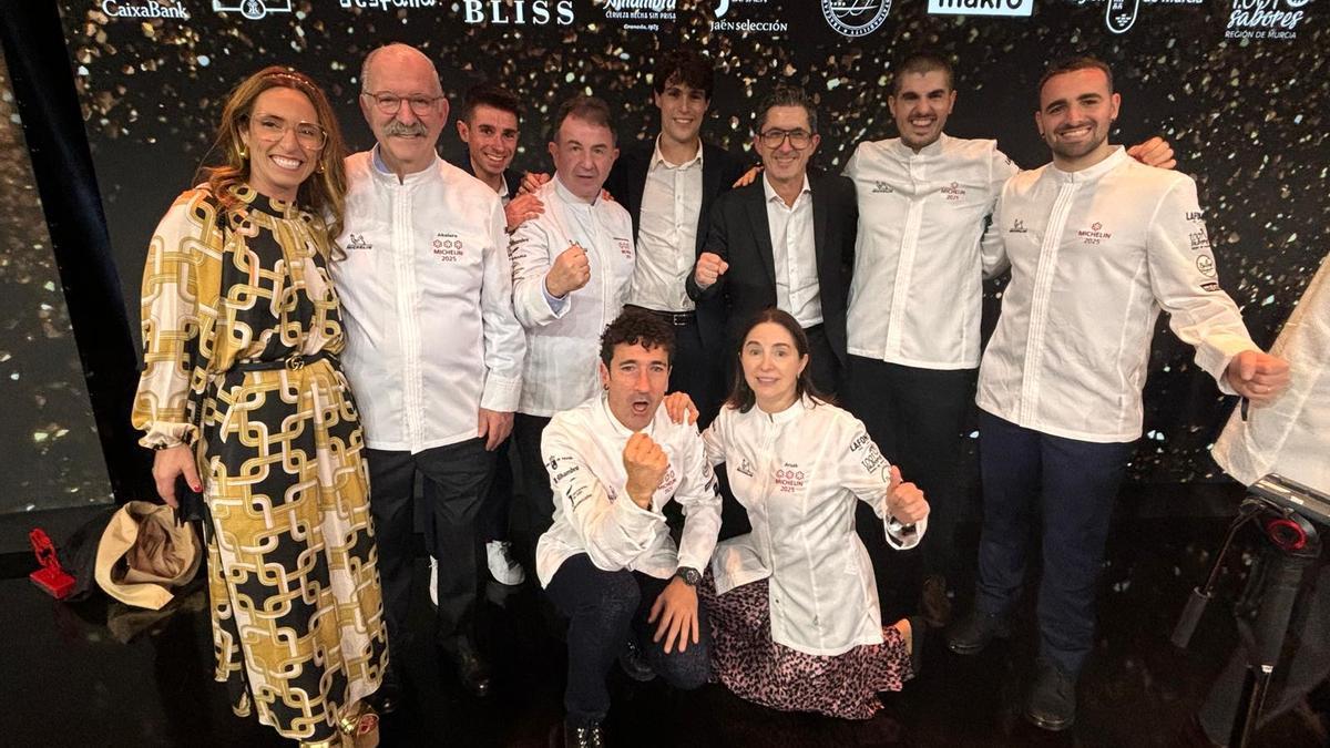 Imagen de los cocineros vascos en la gala de Michelin del año pasado en Murcia