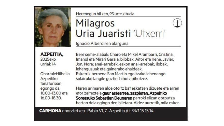 Milagros Uria Juaristi
