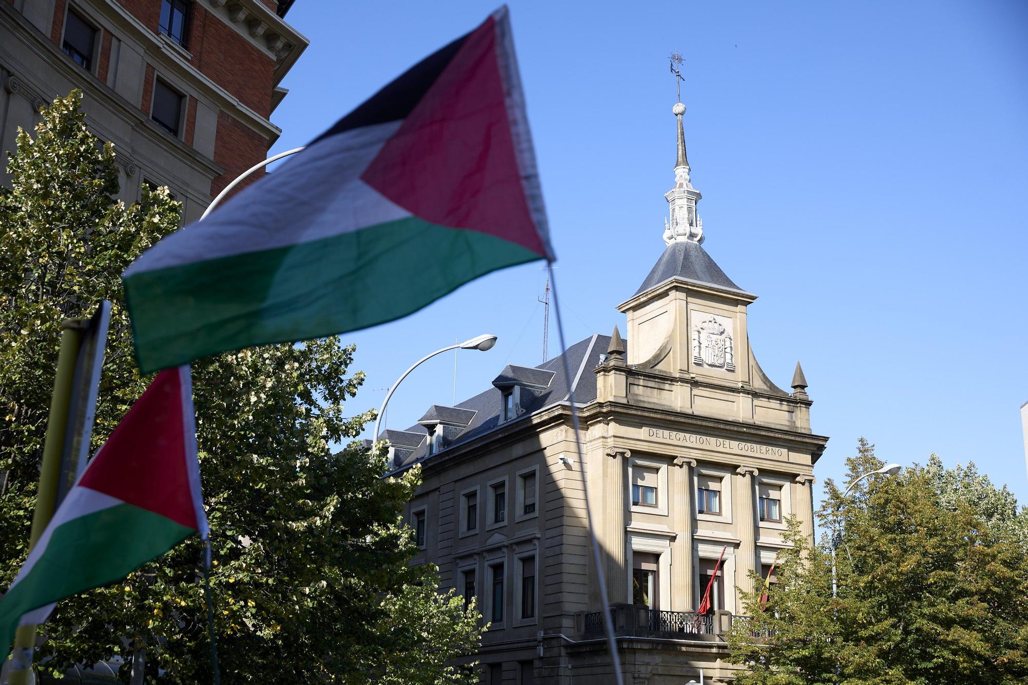 Una concentración reclama en Pamplona medidas "reales" contra Israel