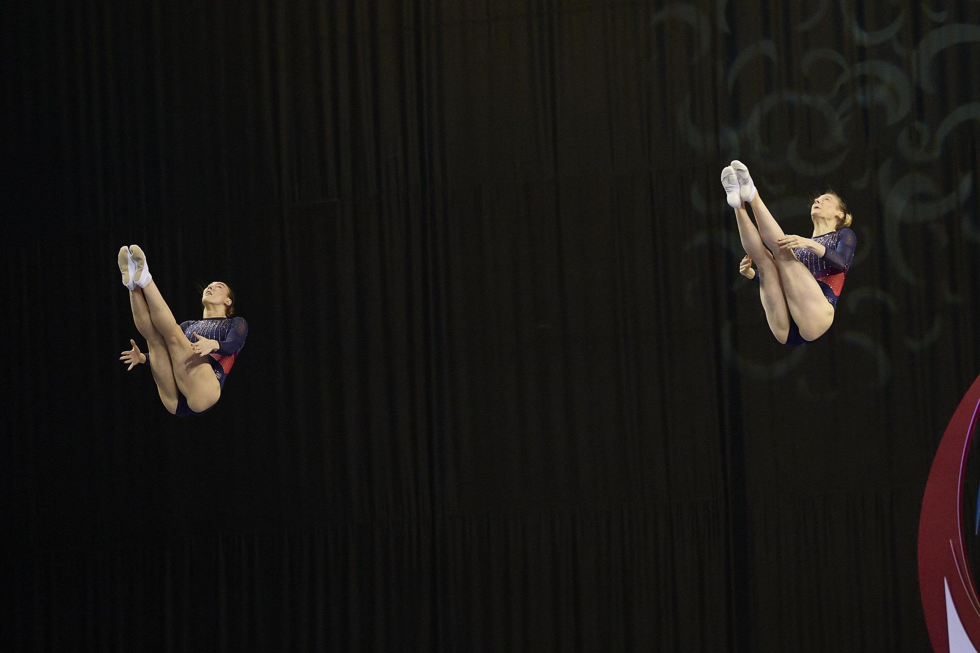 Las fotos más espectaculares del Mundial de gimnasia de trampolín en Pamplona