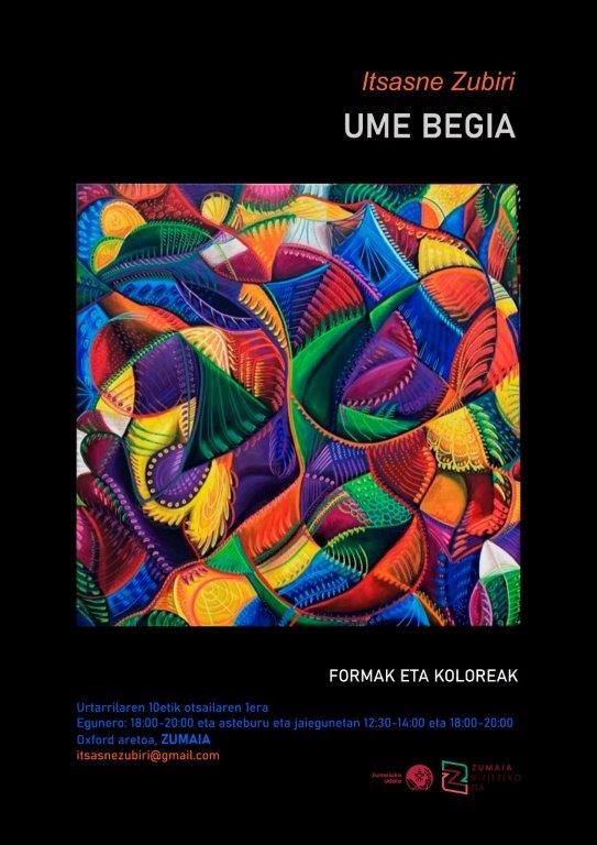 Cartel de la exposición de Itsasne Zubiri en Zumaia.