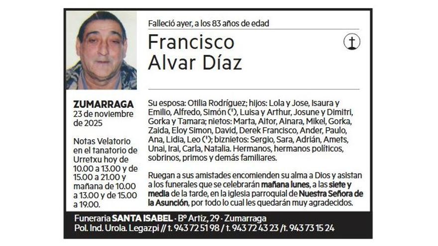 FRANCISCO ALVAR DIAZ