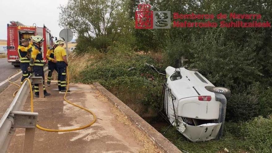 Un herido en una salida de vía en Sorlada